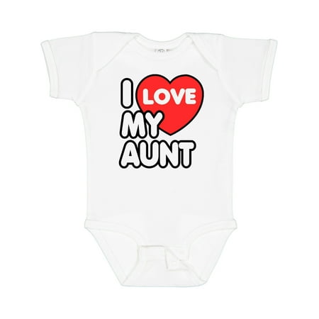 

Inktastic I Love My Aunt Gift Baby Boy or Baby Girl Bodysuit