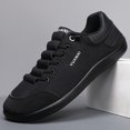 thumbnail image 2 of Men's Canvas Casual Sneakers, Low-Top Lace-Up Comfortable Shoes with Suede Toe Cap, Lightweight Footwear for Everyday Wear, Walking, and Casual Activities, 2 of 10