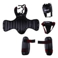 thumbnail image 3 of jinwen 1 Set Headgear + Chest, Groin Protection + Shin Guards - Perfect for Kickboxing, Black, 3 of 9