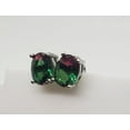 thumbnail image 3 of 8x6mm Watermelon Tourmaline Sterling Silver Earrings, 3 of 4