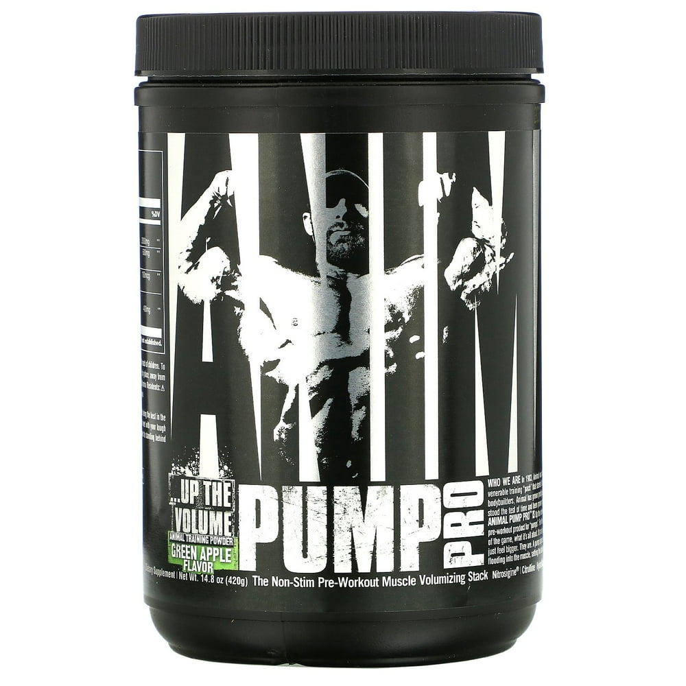 Universal Nutrition Animal Pump Pro, NonStim PreWorkout, Green Apple