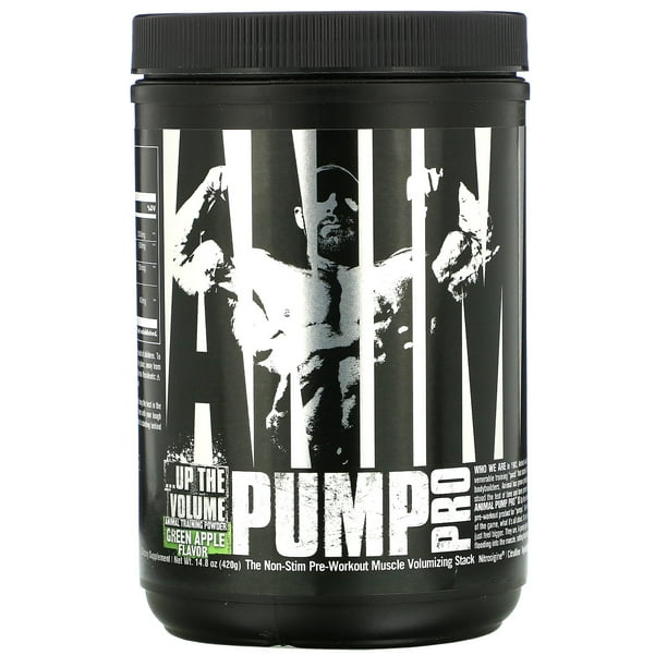 Universal Nutrition Animal Pump Pro Non Stim Pre Workout Green Apple 14 8 Oz 420 G Walmart Com Walmart Com