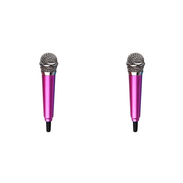 Seitruly Mini Microphone Wired Smartphone Computer Laptop Party Office Audio Portable Meeting Handheld Studio Travel Mic Rojo 2piezas