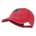 thumbnail image 2 of Alaska State Map Embroidered Washed Cap - Red OSFM, 2 of 5