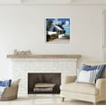 thumbnail image 2 of Stupell Industries Waterfront House Road Beach Coast Coastal Painting White Framed Art Print Wall Art, 2 of 7