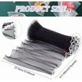 thumbnail image 2 of 1bag Polyester Flower Bouquet Wrapping Mesh Paper with ABS Plastic Imitation Pearl Edge for Valentine's Day Wedding Birthday Decoration Black 27.8cm 4.5yard/bag, 2 of 4