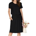 thumbnail image 1 of Vestido casual Simier Fariry Summer Black con bolsillo para mujer, 1 of 6