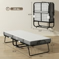thumbnail image 4 of Folding Bed with Mattress for Adults, Single Size, Portable Foldable Bed with Memory Foam Mattress & Steel Frame, 4 of 6