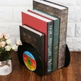 thumbnail image 2 of 2pcs for Creative Record Shape Bookends Shelves Desktop Holder Stand R, 2 of 9