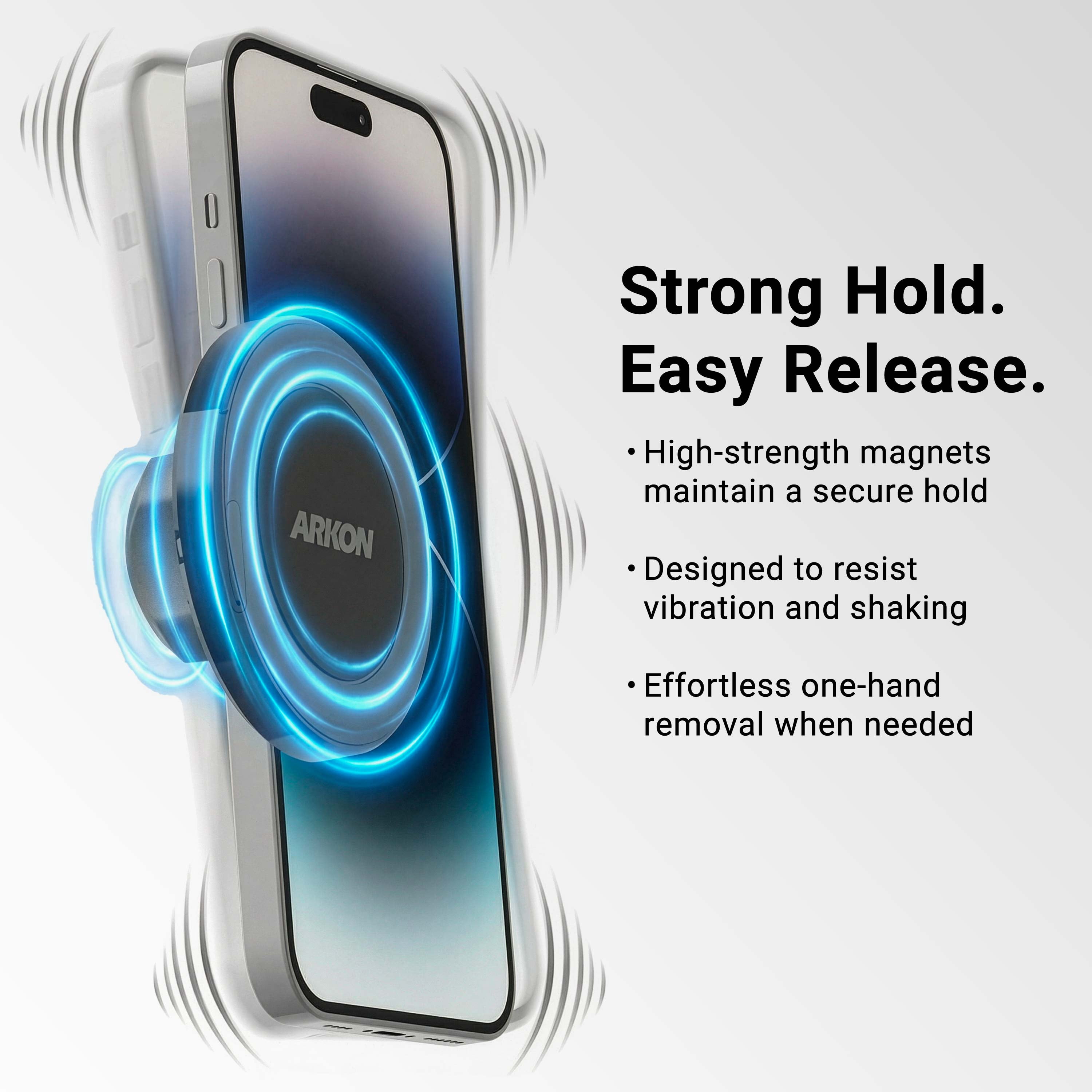Magnetic Phone Holder with Sticky Suction Mount - MagSafe Compatible