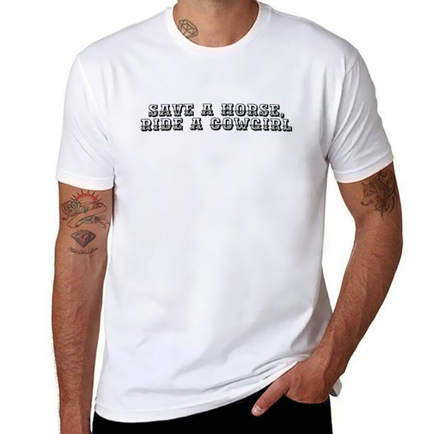 Camiseta "Save a horse23", nueva edición de pesos pesados, ropa hippie, camisetas con gráficos, ropa para hombre