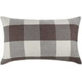 thumbnail image 2 of Set of 2 Farmhouse Buffalo Check Plaid Throw Pillow Covers Cushion Case Polyester Linen for Home Decor Brown and Cream, 12 x 20 Inches, 2 of 7