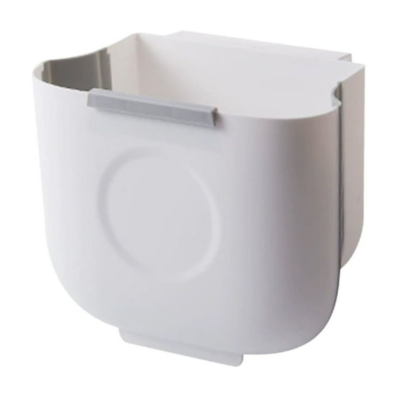 geerera Hanging Folding Trash Can for Kitchen Cabinet Door, Wall Mounted Waste Bin With Pressure Ring for Kitchen Bathroom Dormitory Living Room
