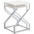 thumbnail image 1 of Posh Vivant Navarro Fin Table Argent, 1 of 7