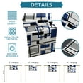 thumbnail image 7 of Table Runner Dresser Scarves 72 Inch Long, Blue Black Grey Geometric Rectangle Linen Dining Table Runners Mid Century Nordic Color Art Tabletop Scarf for Wedding Holiday Party Kitchen, 7 of 7