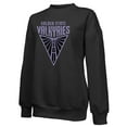thumbnail image 2 of Women's Majestic Threads Black Golden State Valkyries Primary Logo Drop Shoulder Tri-Blend Pullover Sweatshirt, 2 of 3