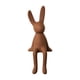 thumbnail image 1 of Figuras de conejo sentado de cerámica, esculturas de animales para estanterías de hoteles y oficinas. color café L, 1 of 9