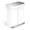 White Steel Lid, variant on simplehuman Kitchen Recycling Trash Can, 58 Liter / 15.3 Gallon Stainless Steel Dual Compartment Garbage Bin with Soft Close Plastic Lid, Silver