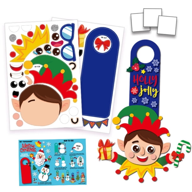 Puerta De Navidad Decoración Del Hogar Adhesivo Colgante De Puerta 3D De Navidad Para Niños Yuarrent HA043948-02