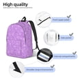 thumbnail image 3 of Saiise Sac à Dos pour Ordinateur Portable Imprimé Lilas Scintillant - Bretelles Réglables, Résistant à l'Eau, Grande Capacité, Design Élégant, Unisexe pour École, Bureau, Voyage-Moyen, 3 of 5