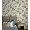 thumbnail image 4 of Seabrook Designs  Lana Jacobean Prepasted Wallpaper 20.5 in W x 33 ft. L - Parchment, 4 of 11