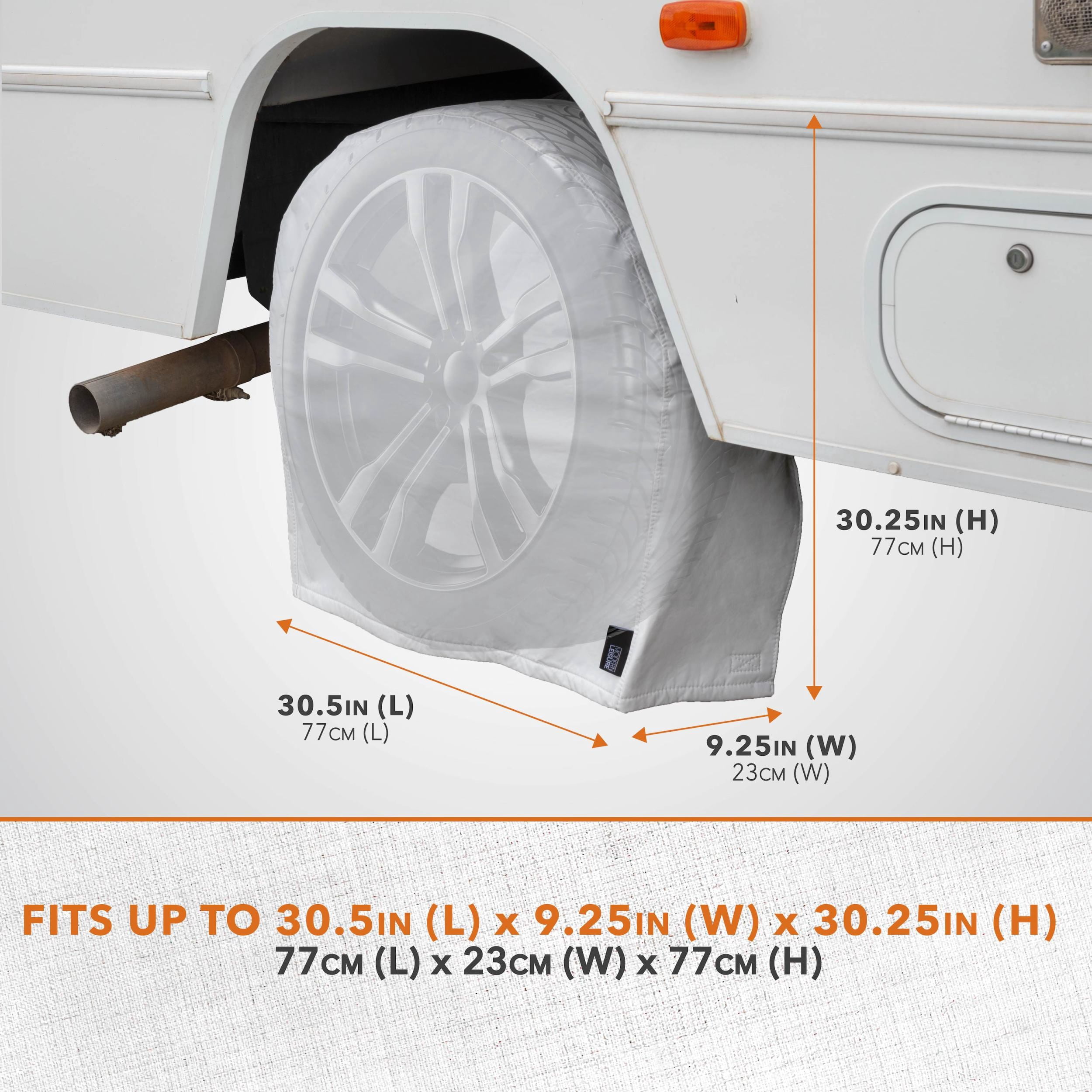 Modern Leisure® Sport RV Wheel Covers, 2-Pack, 27”-30," White
