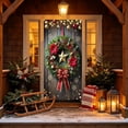 thumbnail image 6 of Ouuluon Festive Christmas Door Cover, 35x71 inch Holiday Curtain for Front Door Wall Party Decoration, 6 of 7