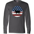 thumbnail image 3 of Inktastic Deer Bow Hunting Usa Flag Long Sleeve T-Shirt, 3 of 5