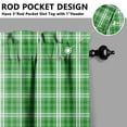 thumbnail image 3 of Plaid Checkered Kitchen Curtains 2 Pack 27.5Wx39L Inch Tier Panels Semi-Sheer Rod Pocket Short Curtains for Rustic Decor, 3 of 4
