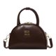 thumbnail image 1 of Bolso de mano retro Maillard para mujer, estilo bowling, color liso, nueva tendencia 2025, versión coreana, bolso de almohada, bolso bandolera versátil., 1 of 5