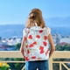 thumbnail image 3 of Lonchera, cajas Bento, mochila con estampado floral de fresas para niñas, mochila escolar de moda para el campus, adecuada para la escuela secundaria, mochilas, 3 of 4