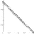thumbnail image 2 of 925 Sterling Silver Rhodium Plated Polished Multi-strand Braided Brace 7.25 Inch Strand Bracelet for Women, 2 of 2