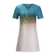 thumbnail image 4 of Vestido de falda media de cintura suelta informal con estampado de manga corta y temperamento informal para mujer Fridja  qw5357, 4 of 8