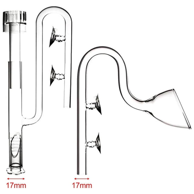 thinsony Clear Aquarium Lily Pipe Inflow Outflow Skimmer Water Tank Filter 17mm