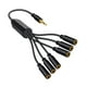 thumbnail image 3 of Cable de audio de 3,5 mm perfecl conector macho a varios conectores hembra 0,3 m, 3 of 8