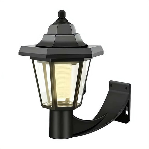 Solar Porch Light Outdoor, Exterior Waterproof Wall Light Fixtures, Wall Mount Lantern for Backyard, Garage, Front Porch