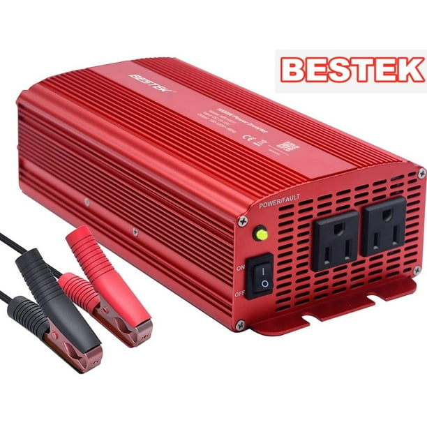 BESTEK1000W 12V DC to 110V AC Power Inverter for Car Dual AC Outlets