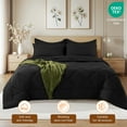 thumbnail image 5 of Sonoro Kate 5 Pieces Twin Comforter Set, Bed in a Bag for All Seasons, Soft Bedding Set with Comforter, 1 Flat Sheet, 1 Fitted Sheet, 1 Pillowcases, 1 Pillow Shams, Dark Gray, 5 of 7