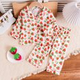 thumbnail image 2 of Akiihool Ensembles de Pyjama pour Filles Ensemble de Pyjamas Manches Longues Chats Lecture Livre Tenue d'Intérieur Ensemble de Sommeil 2 Pcs 3-11 Ans (Rouge, 4-5 Ans), 2 of 4