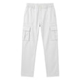 thumbnail image 7 of Dagugfen Cargo Pants for Women Straight Slim Leg Elastic Waist Outdoor Activewear Hiking Camping Pants with Multi Pockets(XL,White), 7 of 7