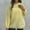 Yellow, variant on Ahabrexf Striped Sweater Women, Solid Color Pullover with Round Neck and Rolled Cuff Edges