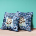 thumbnail image 4 of Boho Mandala Plant Throw Pillow with Removable Cover in Gray White Red 20x20, 4 of 5