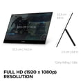 thumbnail image 4 of ViewSonic VX1655 15.6 Inch 1080p FHD Portable LED IPS Monitor with 2 Way Powered 60W USB C, Mini HDMI, Dual Speakers, and Built-in Stand with Tripod Mount,Black, 4 of 5