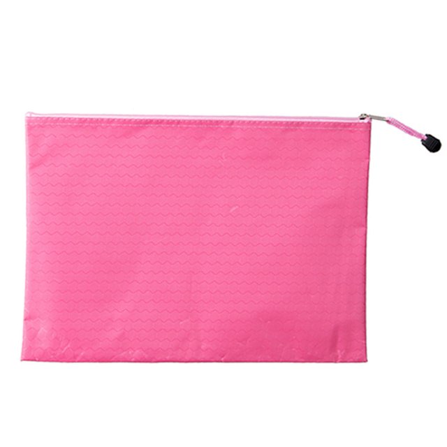 Oxford Cloth File Bag with Zipper Waterproof Lanyard Design Document Storage Bag Office Supplies