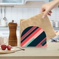 thumbnail image 2 of Yayeee Napkin Holder for Table Set of 2 Kitchen Paper Tissue Organization, Pink Geometric, 2 of 8