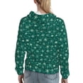 thumbnail image 7 of Picia Christmas Snowflakes Pattern Casual Women's Hoodie, Hooded Sweatshirt with Kangaroo Pocket, Comfortable Pullover with Eye-catching Drawstrings-X-Large, 7 of 7