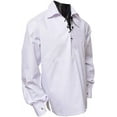 thumbnail image 2 of Claymore White Highlander Kids Ghillie Shirt, Scottish White Kilt Shirt for Boys, Kids - 4-5, 2 of 5