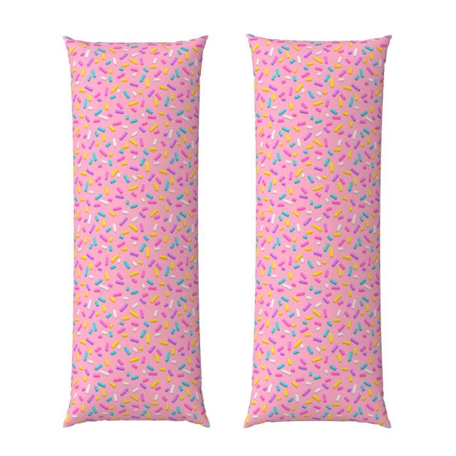 Balery Pink Donut Funda Protectora para Almohada Corporal de Algodón Hipoalergénico con Cierre(55 x 21 pulgadas), Almohadas No Incluidas