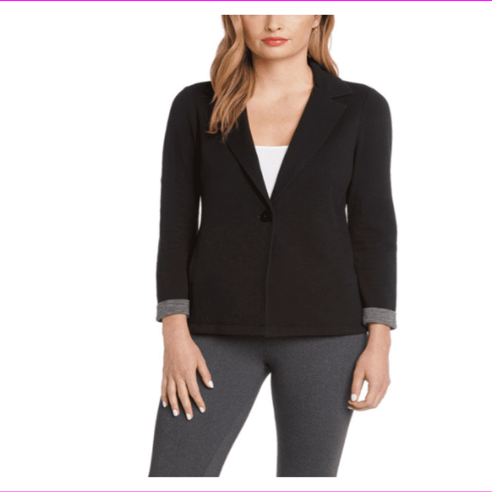 HEFASDM Women Short-Sleeve Solid 1 Button Career OL Coat Jacket Blazer Outwear 