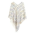 thumbnail image 2 of Poncho à Franges pour Femmes avec Pompons, Châle Foulard Tricoté à Franges, Pashminas, Chandail, Cape Chandail, Cadeaux pour Femmes, Chandail, Châle à Ourlet à Franges, Cape, 2 of 4